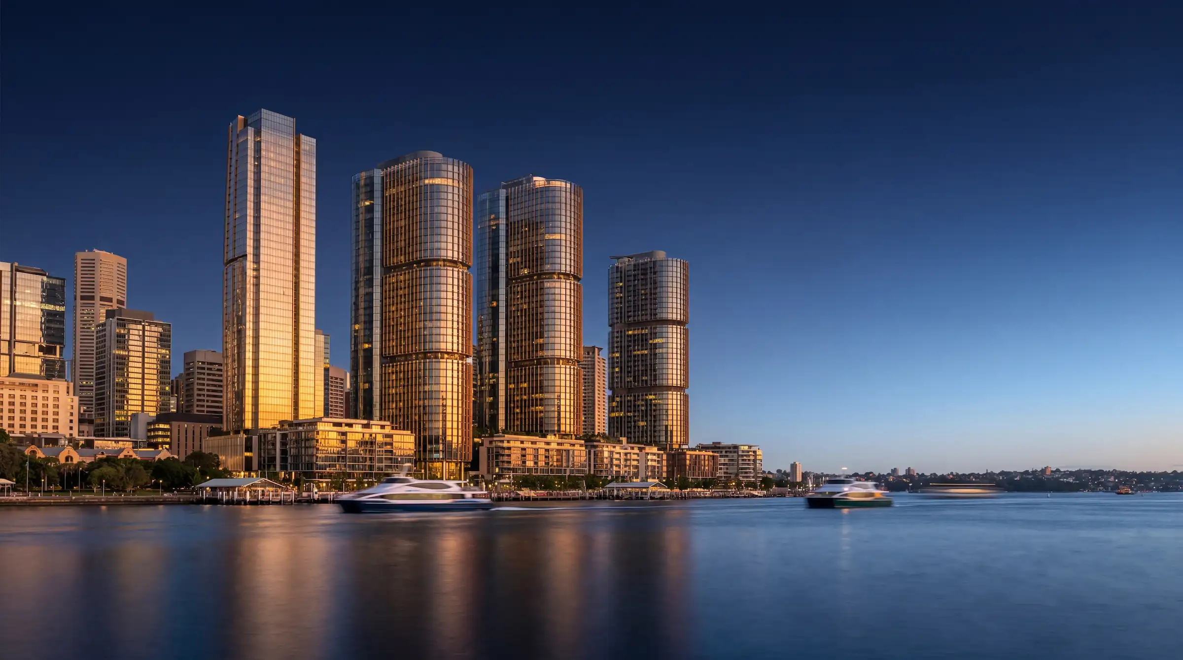 Sydney Barangaroo at dusk