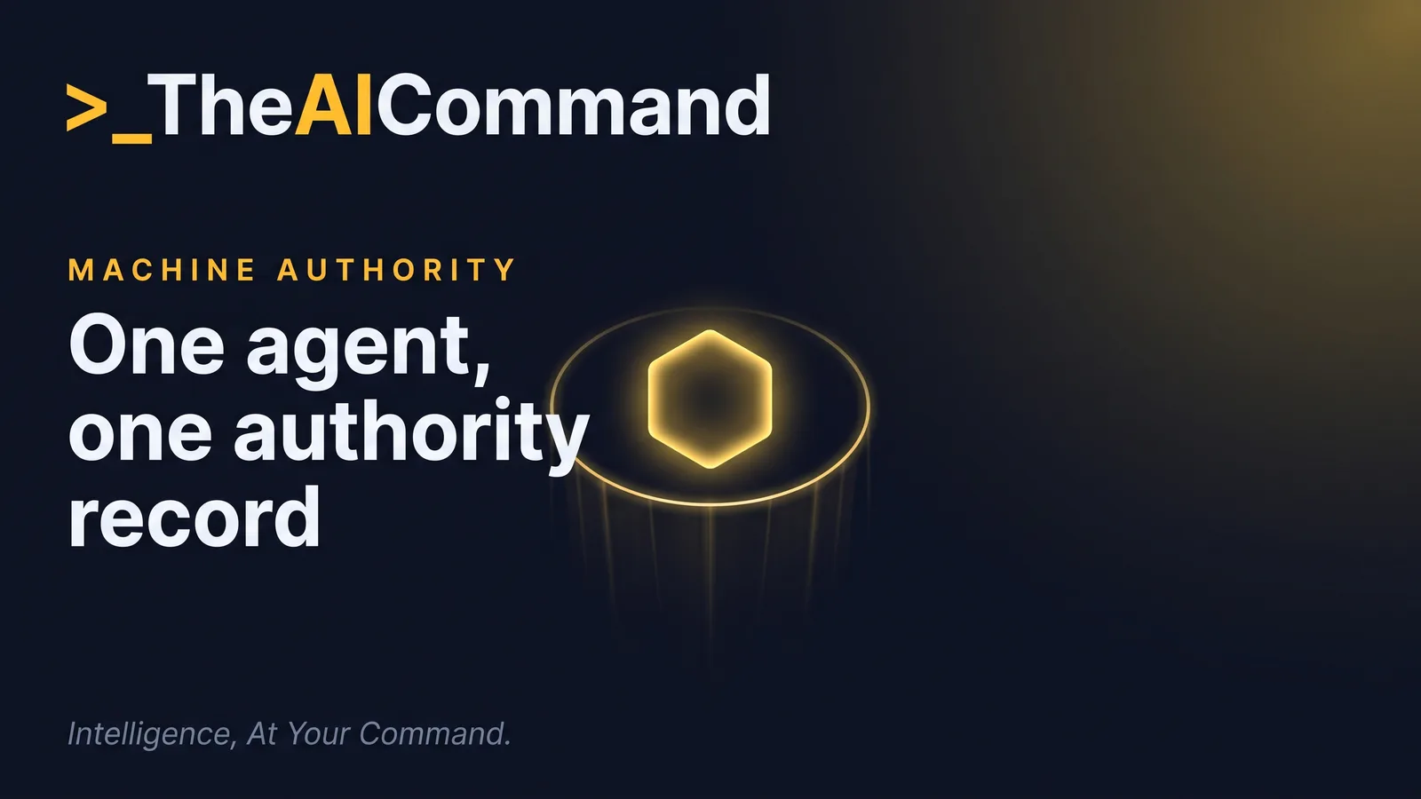 One agent, one authority record