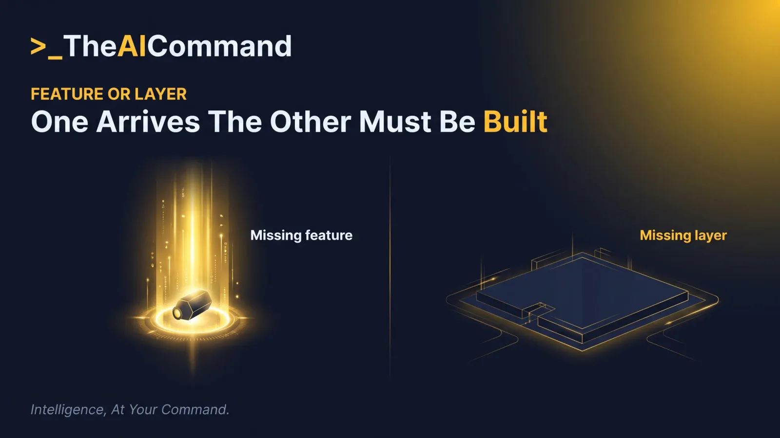 One side reading as a feature request awaiting a release, the other as a layer that has to be built
