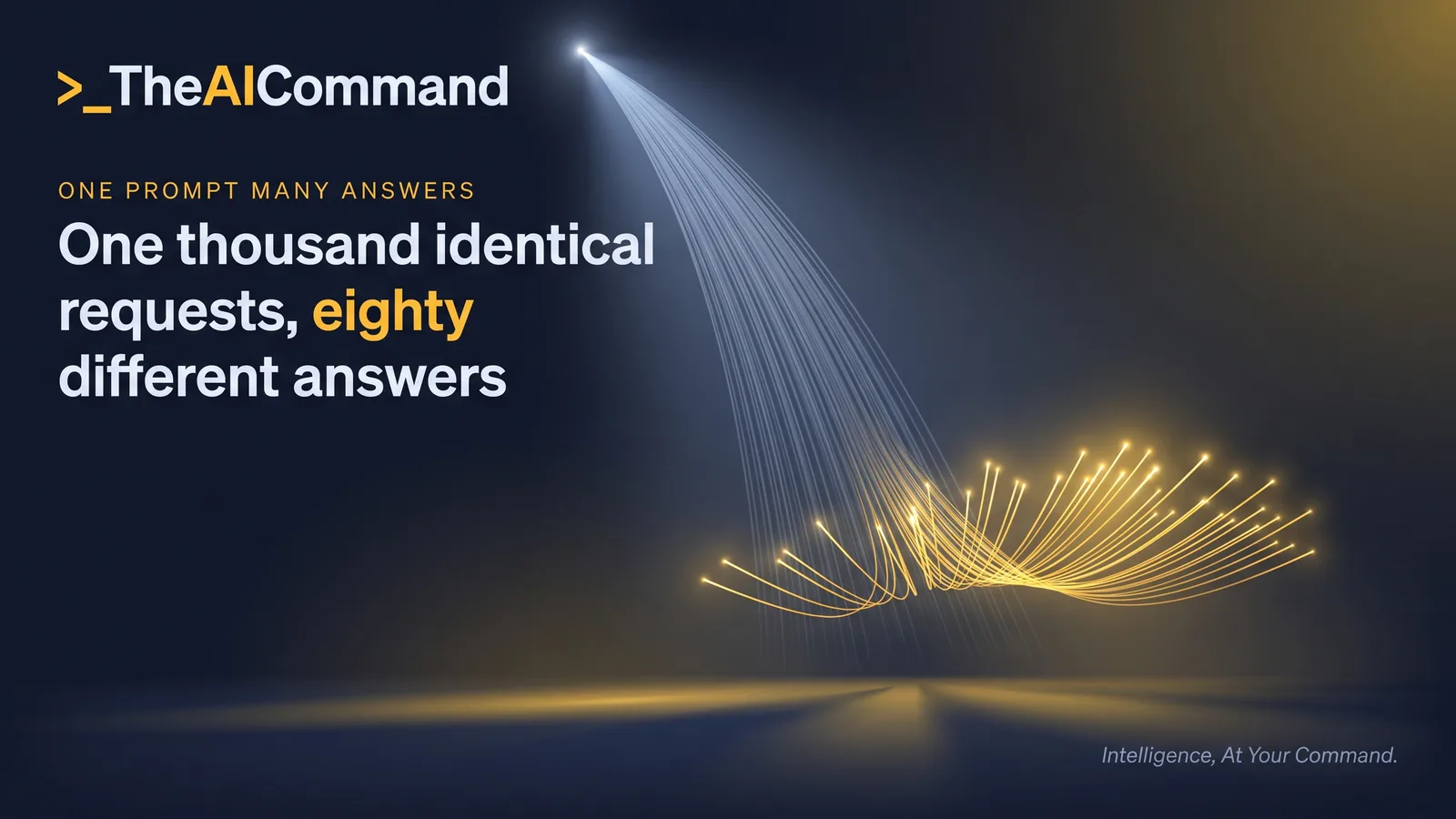 One prompt, one thousand identical requests, eighty different answers