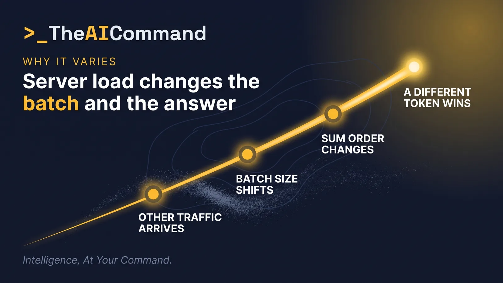 Load changes the batch, the batch changes the arithmetic order
