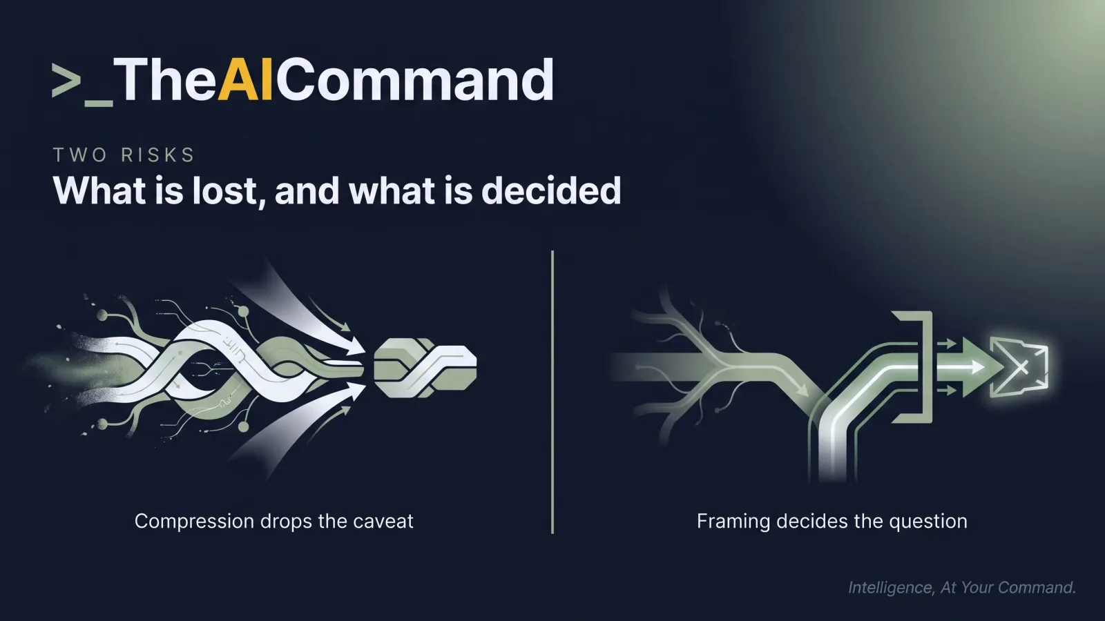 Compression drops the caveat; framing decides the question