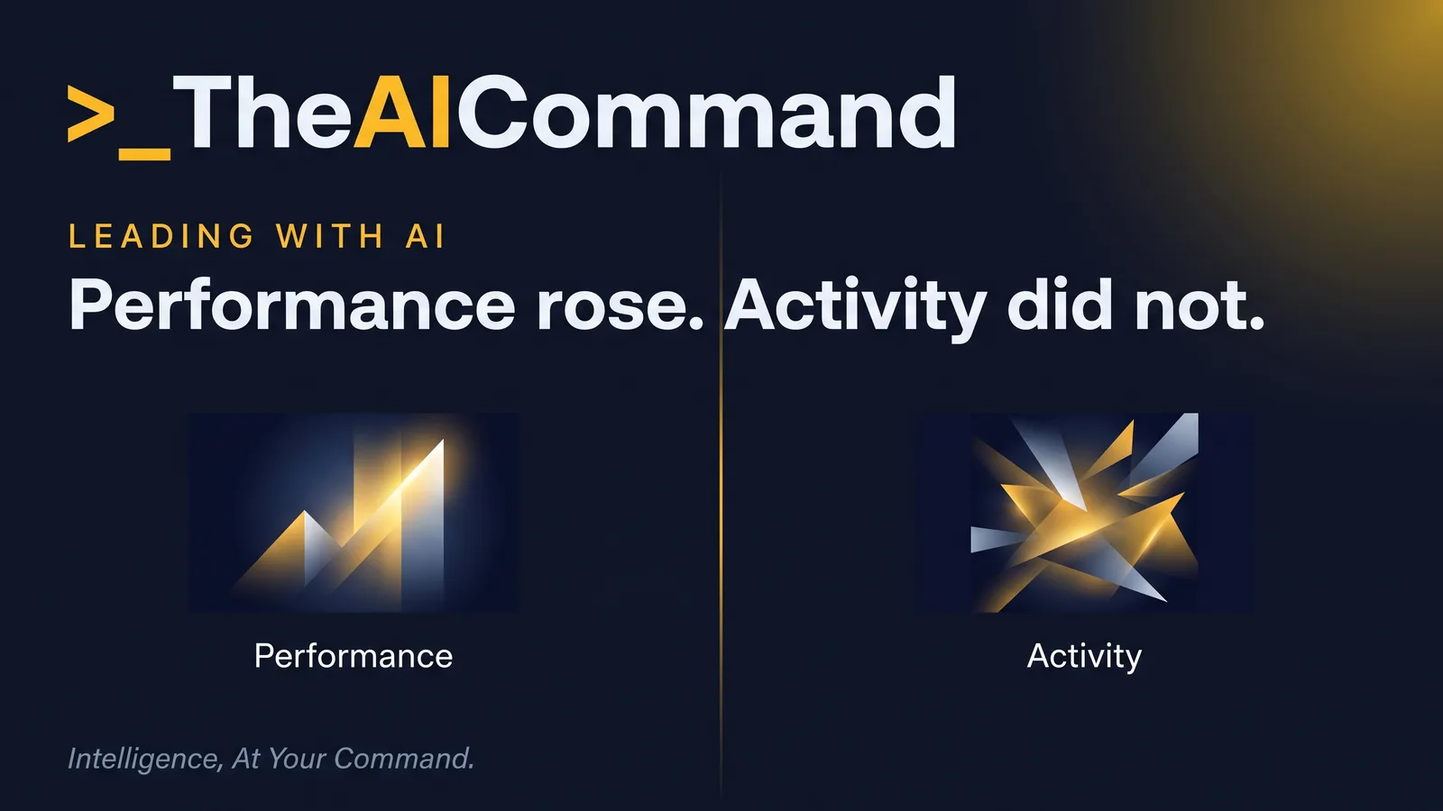 Performance rose. Activity did not.