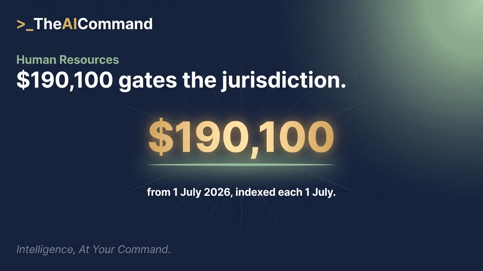 The figure $190,100 shown as the high-income threshold applying from 1 July 2026 under Regulation 2.13