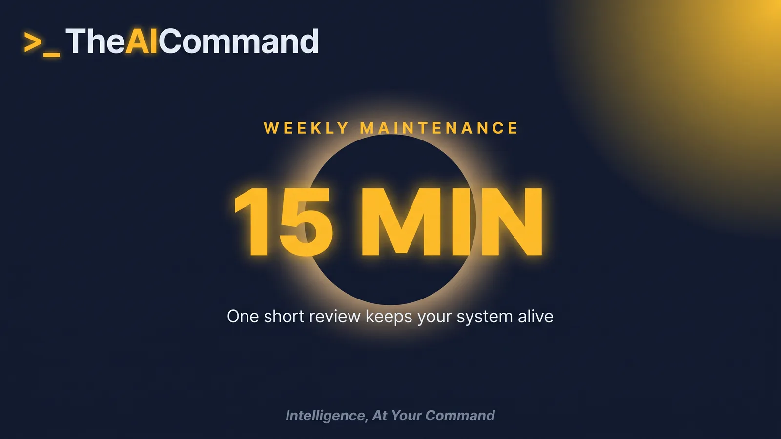 Timeline of the weekly maintenance rhythm from capture through filing to re-sync