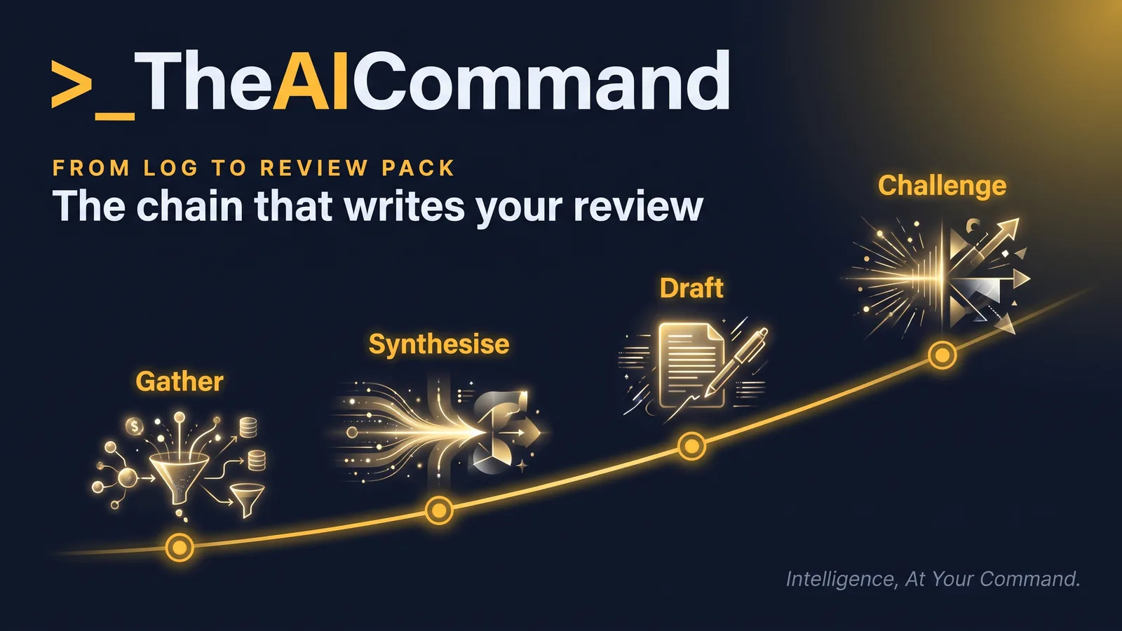 Flow diagram of the quarterly and annual review pack prompt chains
