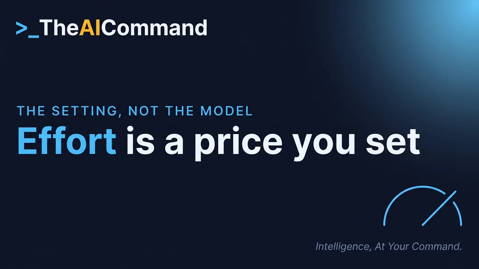 The effort setting changes what a request costs on a single unchanged model