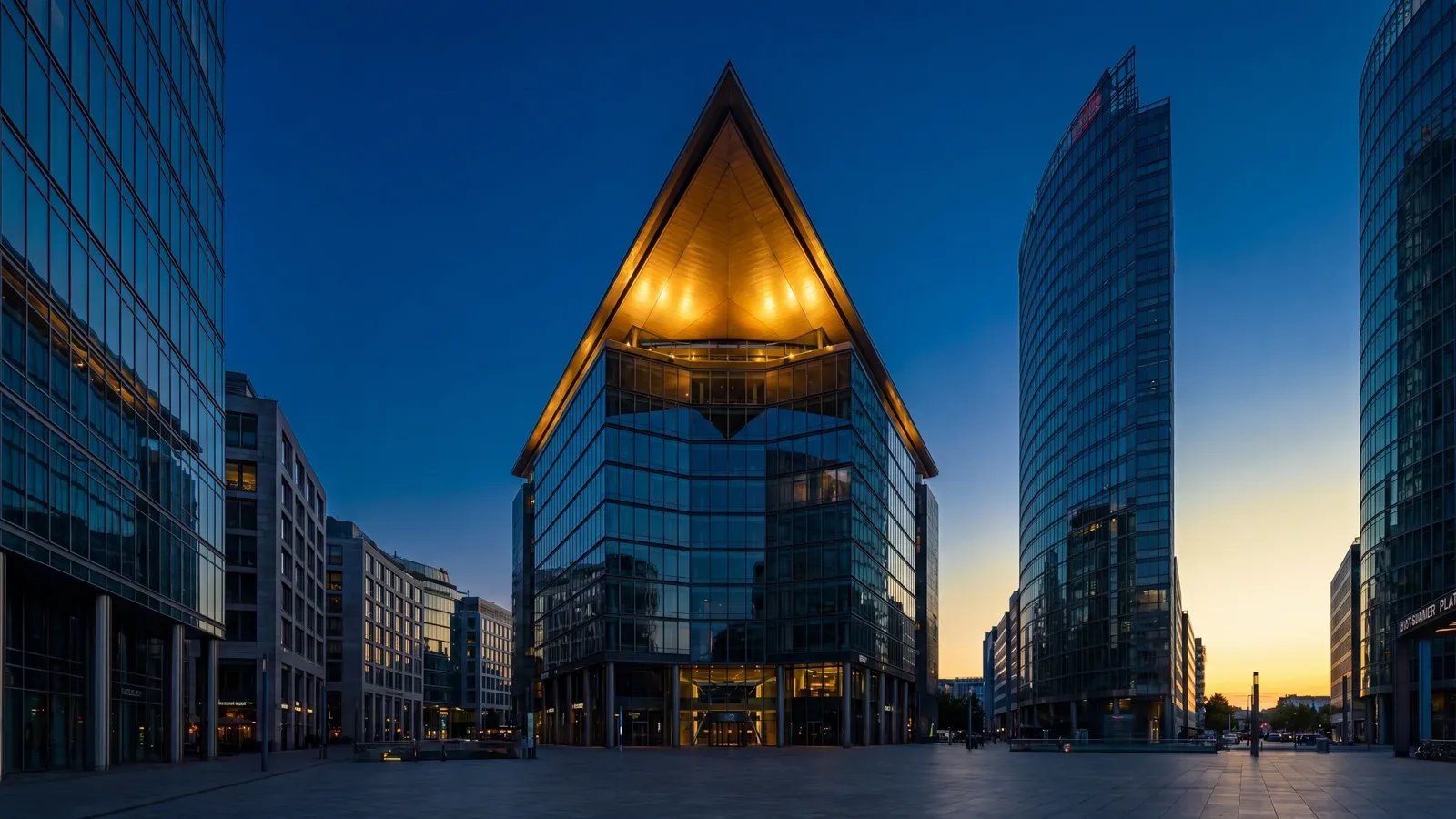 Berlin Potsdamer Platz at blue hour
