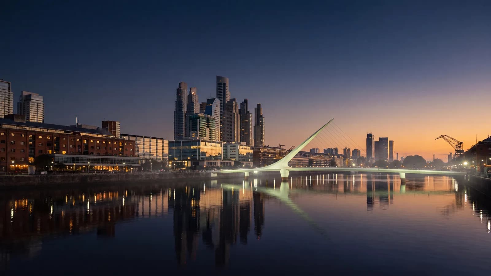 Buenos Aires Puerto Madero at dusk