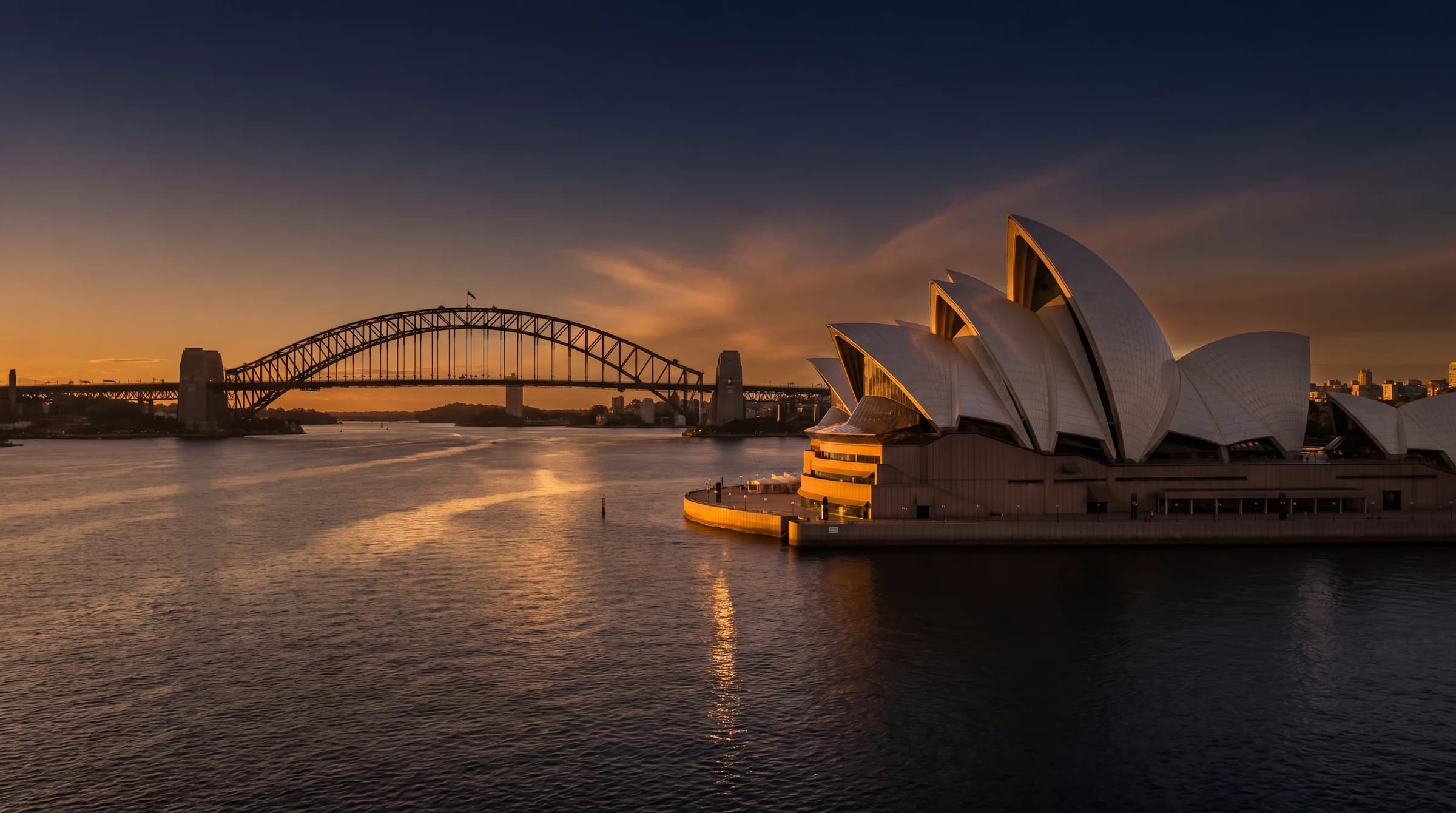 Sydney CBD at dusk