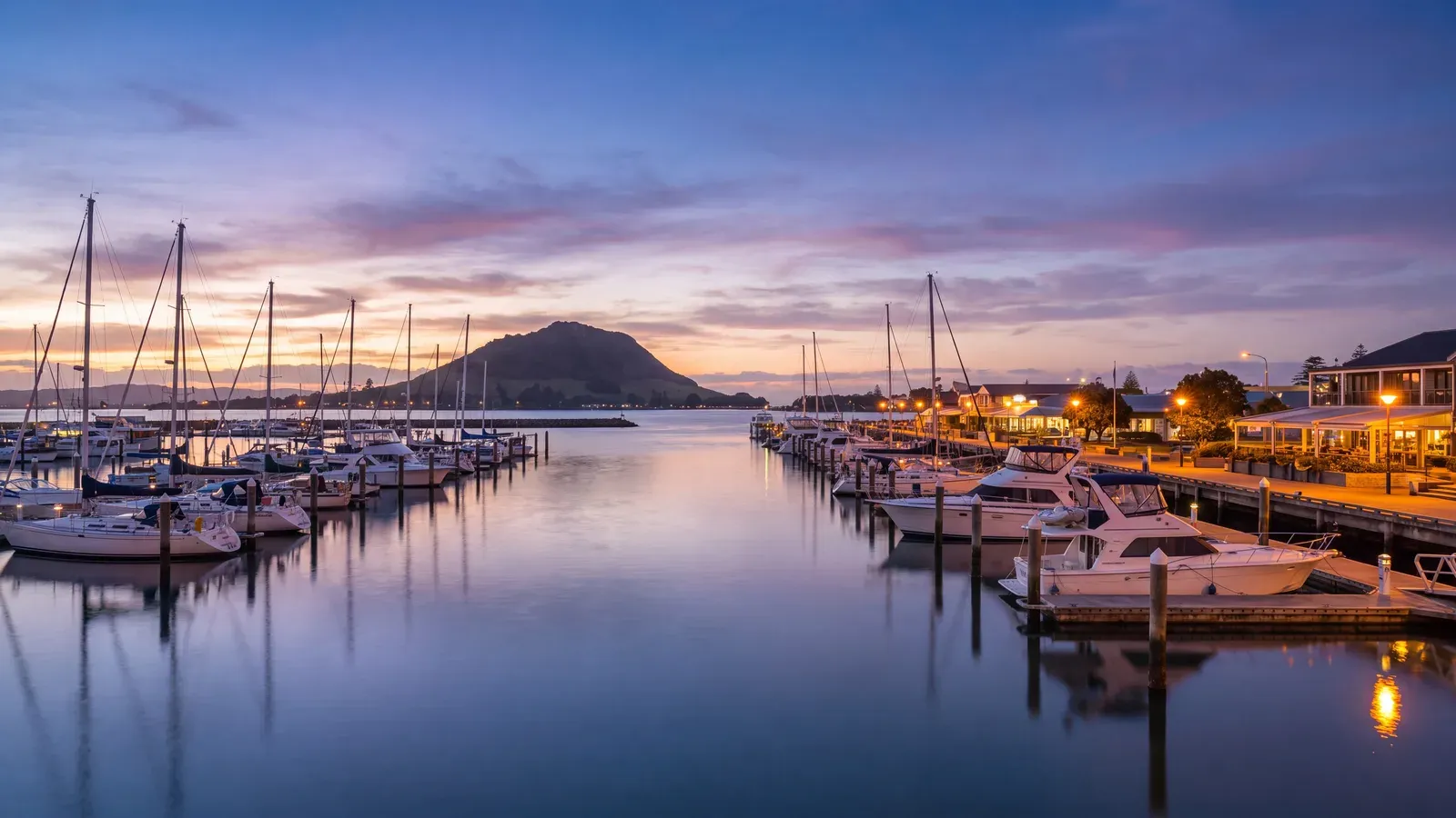 Tauranga Harbour Waterfront Dusk