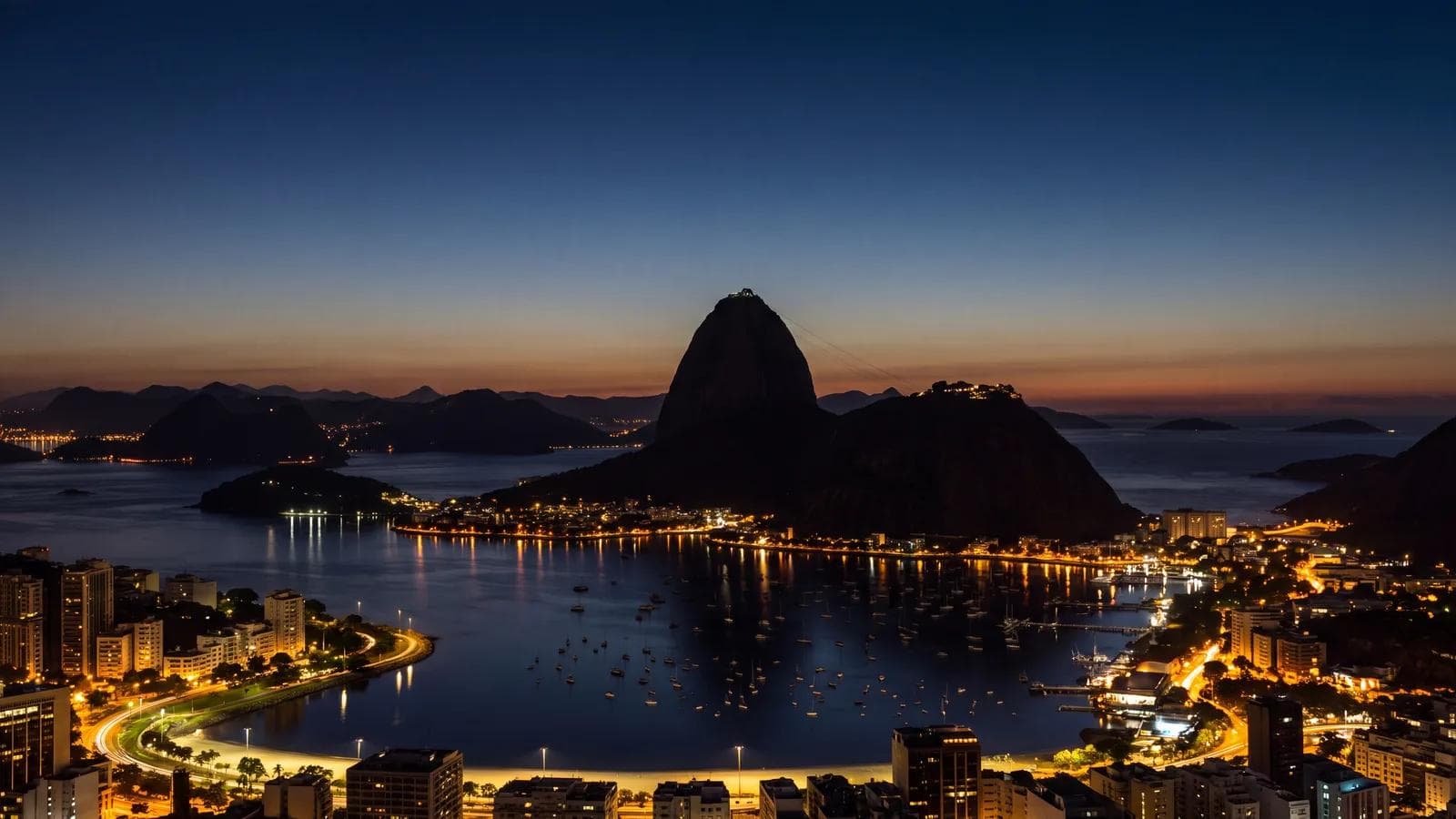 Rio De Janeiro Guanabara Dusk