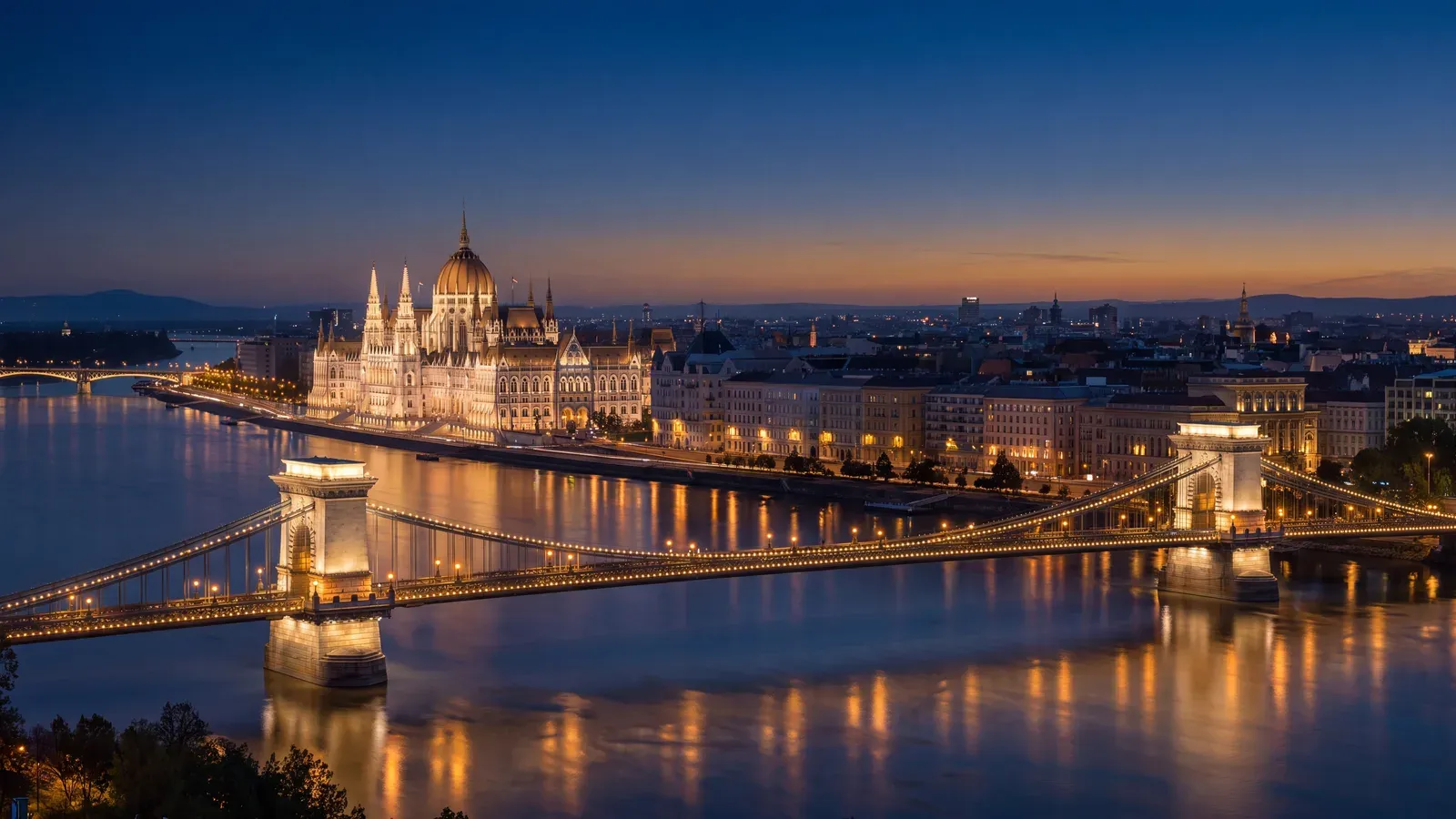 Budapest Danube Parliament Blue Hour