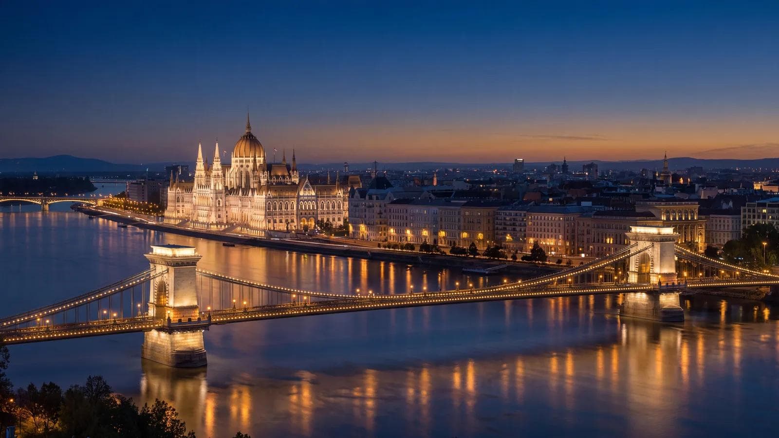 Budapest Danube Parliament Blue Hour