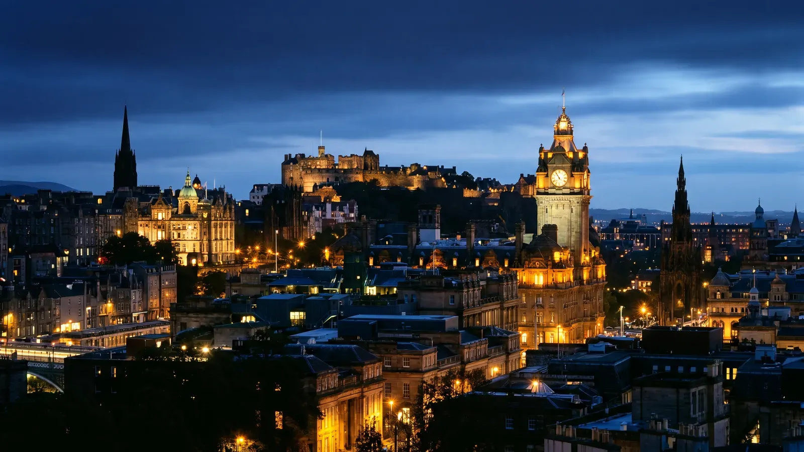 Edinburgh Old Town Blue Hour