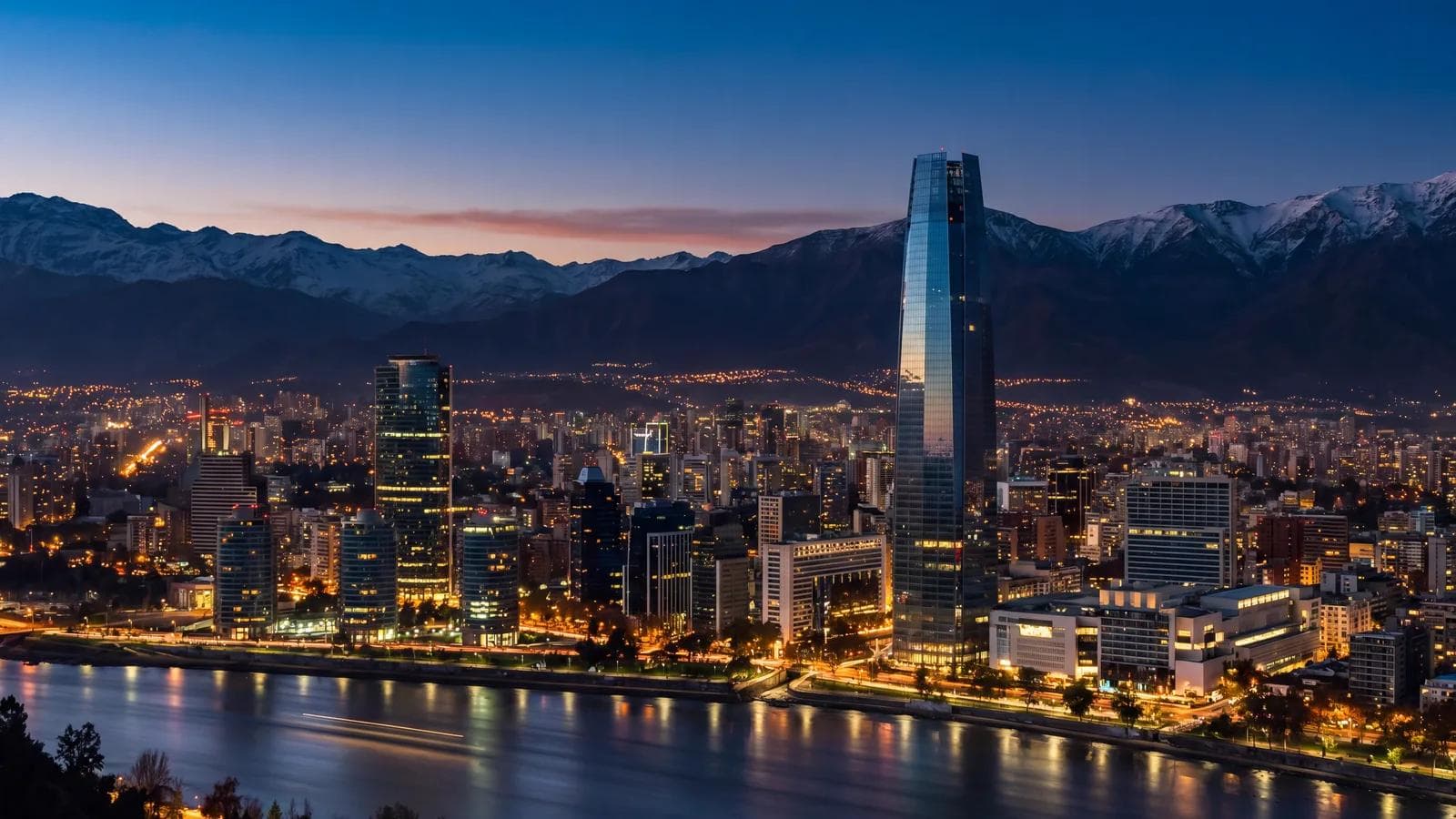 Santiago Sky Costanera Dusk