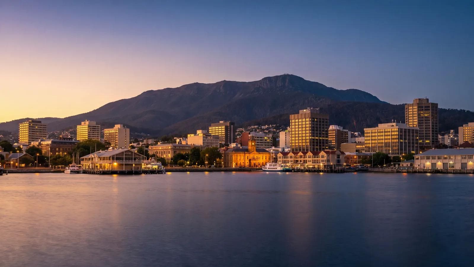 Hobart Waterfront Dusk