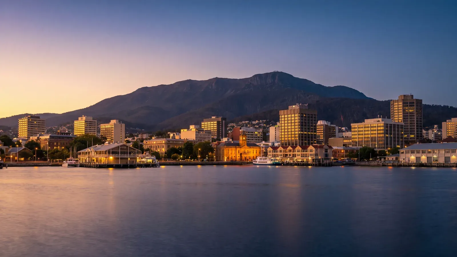 Hobart Waterfront Dusk