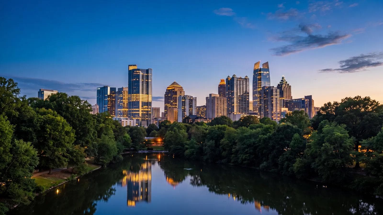 Atlanta Midtown Skyline Dusk