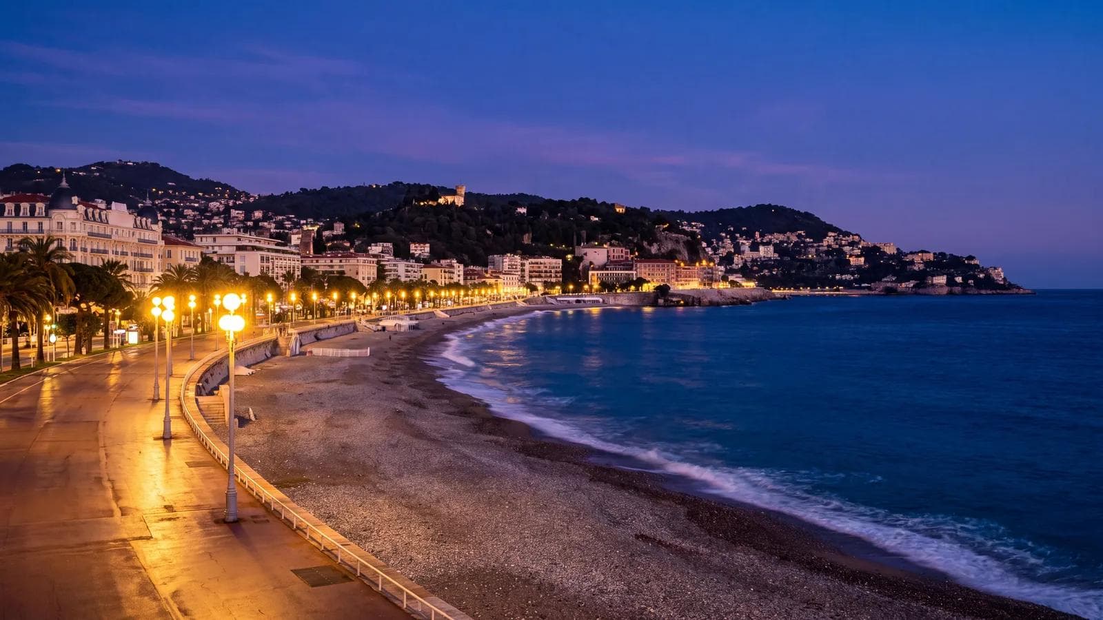 Nice Promenade Des Anglais Dusk