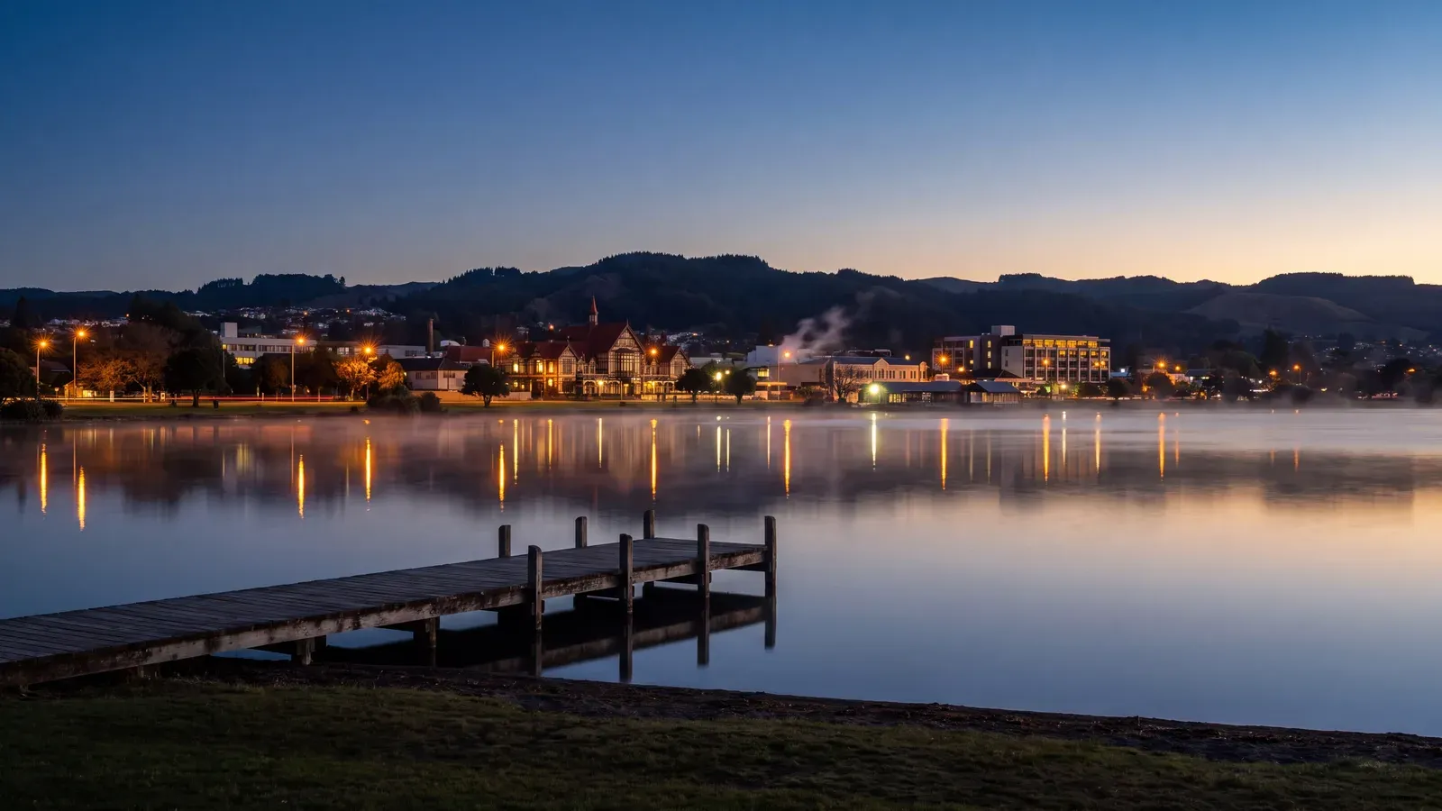 Rotorua Lakefront Dusk