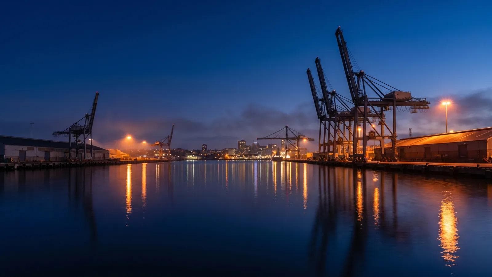 Newcastle Throsby Wharf Blue Hour