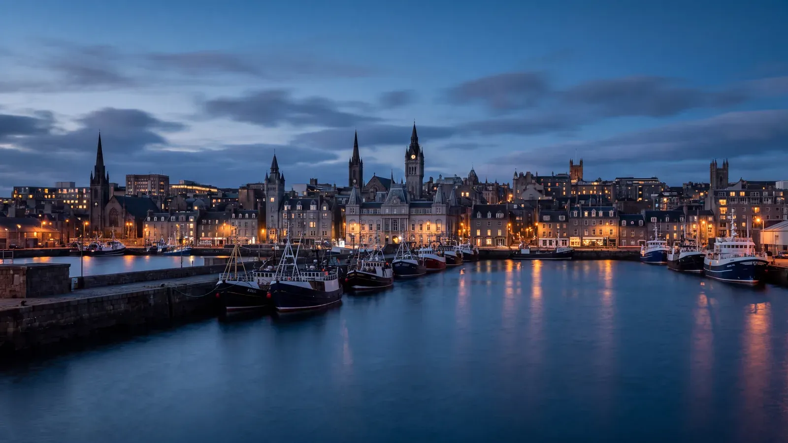 Aberdeen Harbour Dusk
