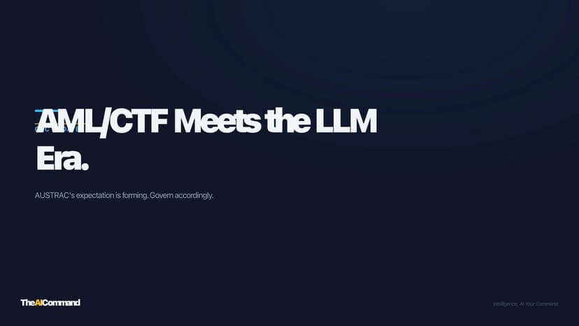 AML/CTF and Large Language Models: A Compliance View