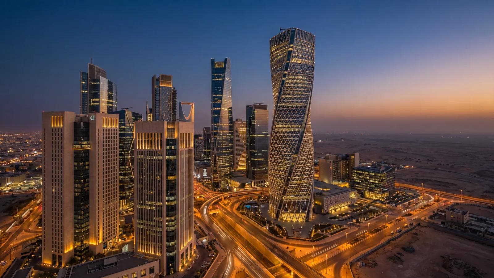 Riyadh Kafd Financial Dusk