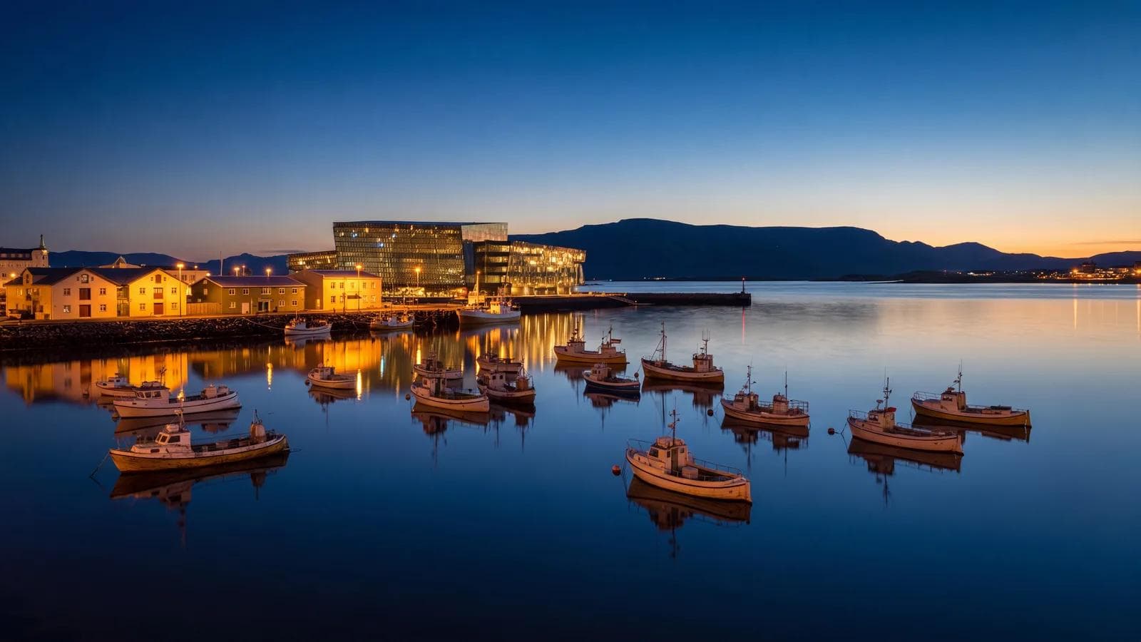 Reykjavik Harbour Blue Hour