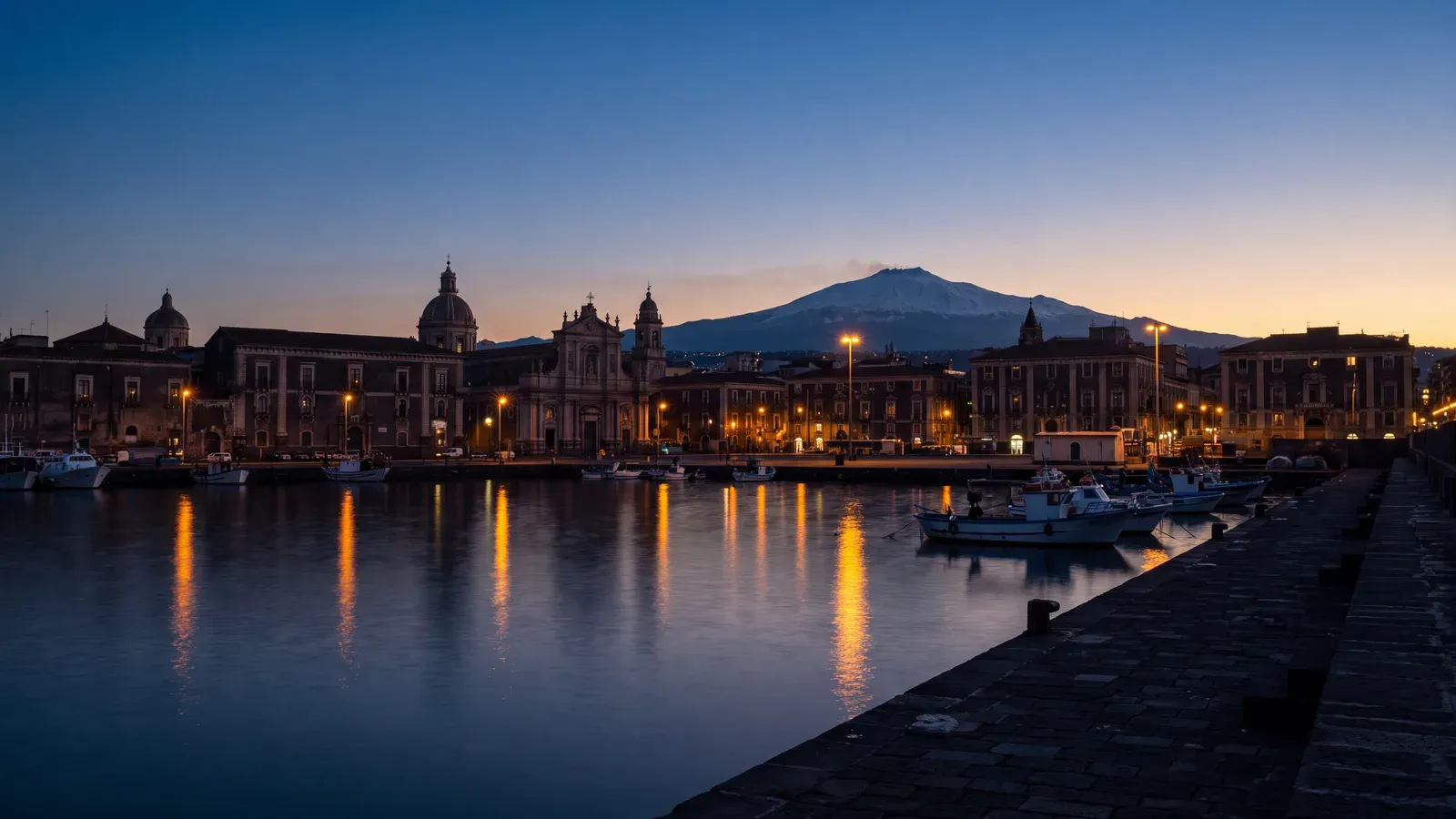 Catania Porto Etna Dusk