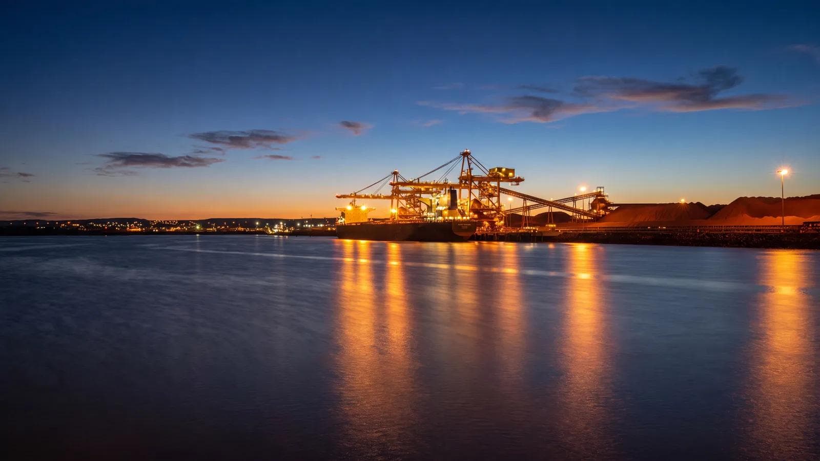 Port Hedland Iron Ore Port Dusk