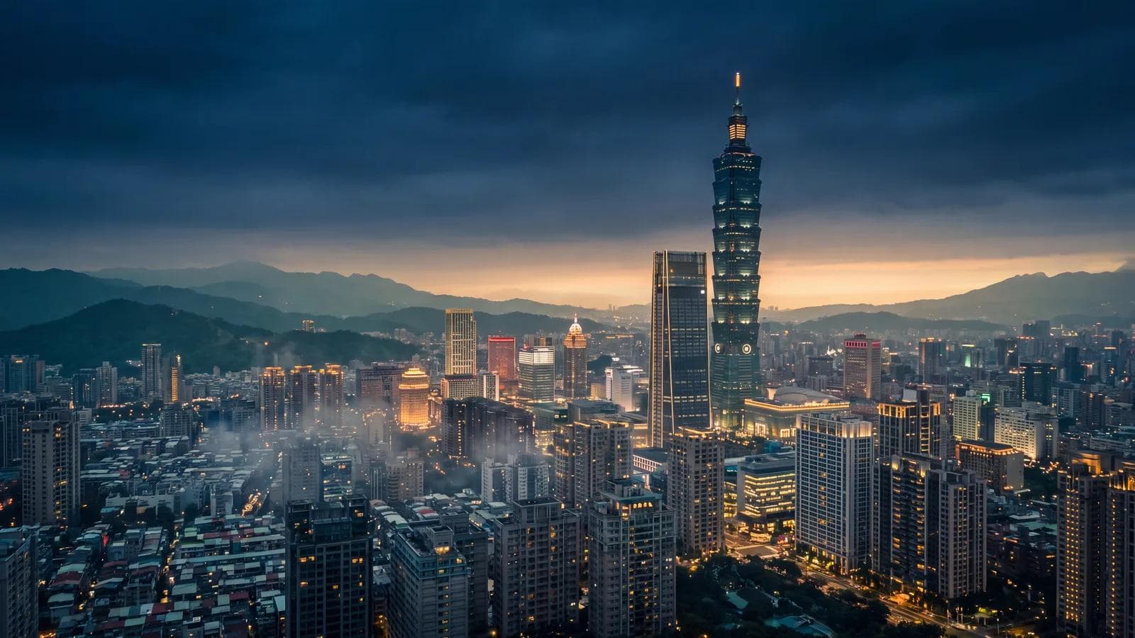 Taipei Skyline Blue Hour