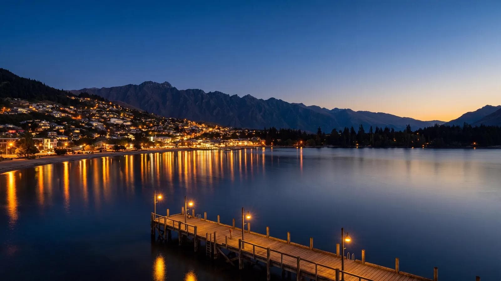 Queenstown Lake Wakatipu Dusk