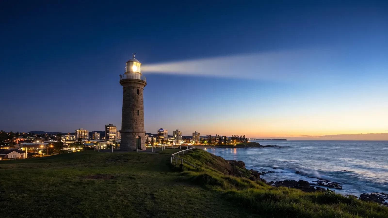 Wollongong Flagstaff Lighthouse Blue Hour