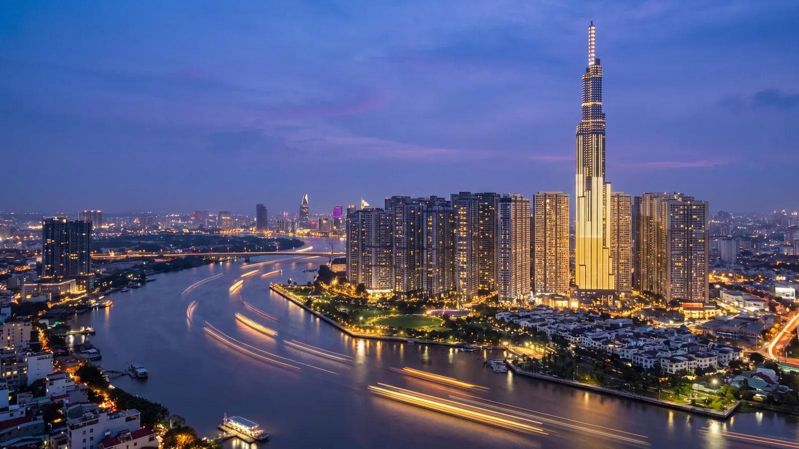 Ho Chi Minh City Saigon River Dusk