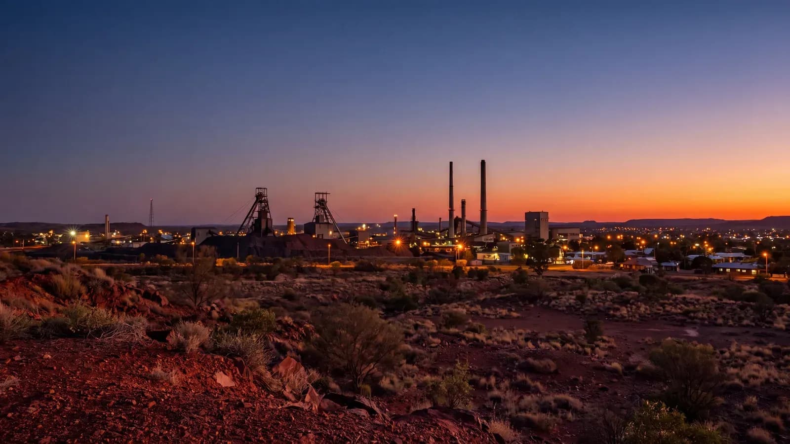 Mount Isa Mining Skyline Dusk