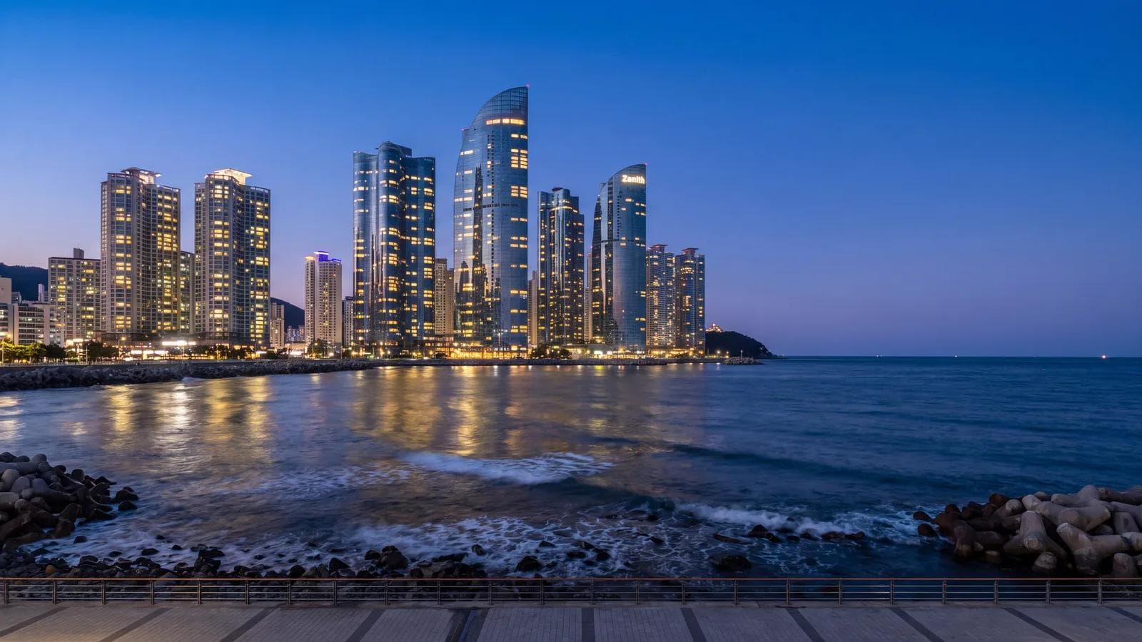 Busan Marine City Blue Hour