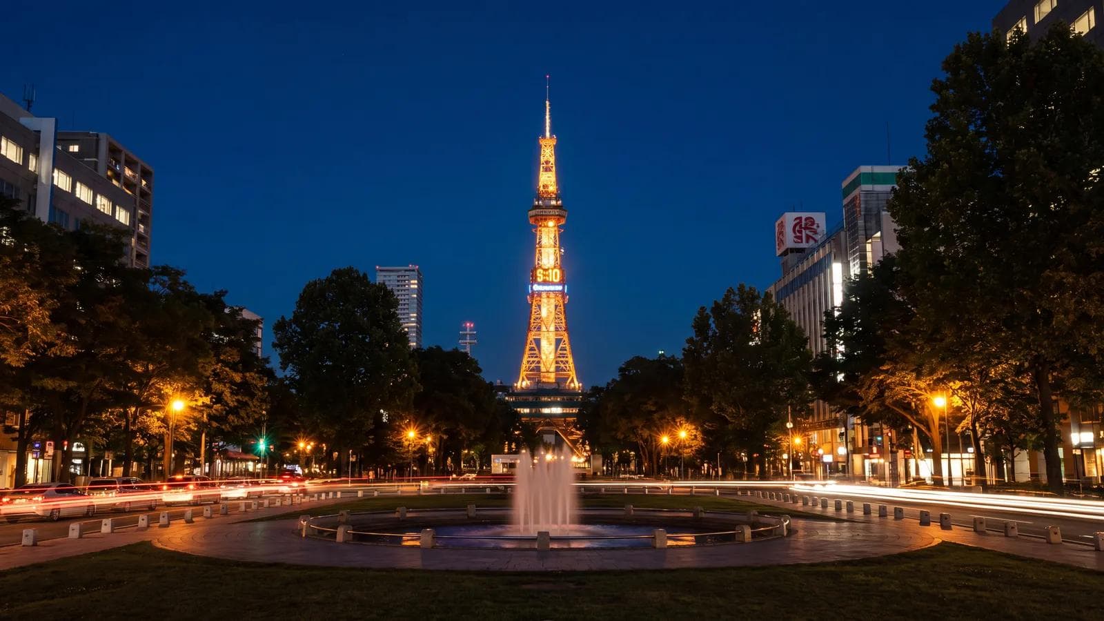 Sapporo Odori Park Blue Hour
