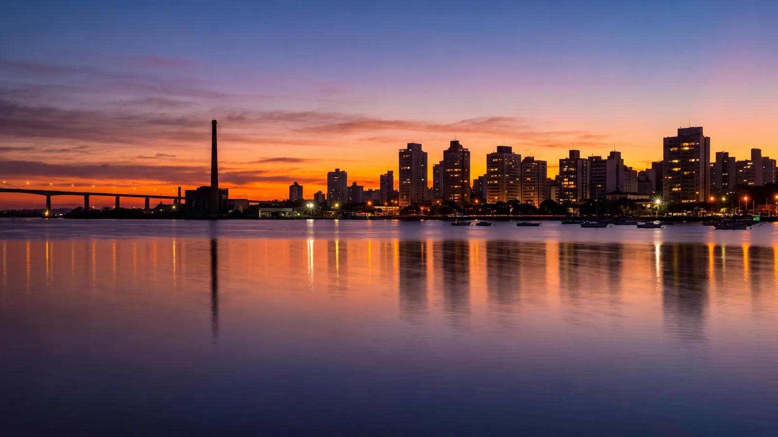 Porto Alegre Guaiba Dusk