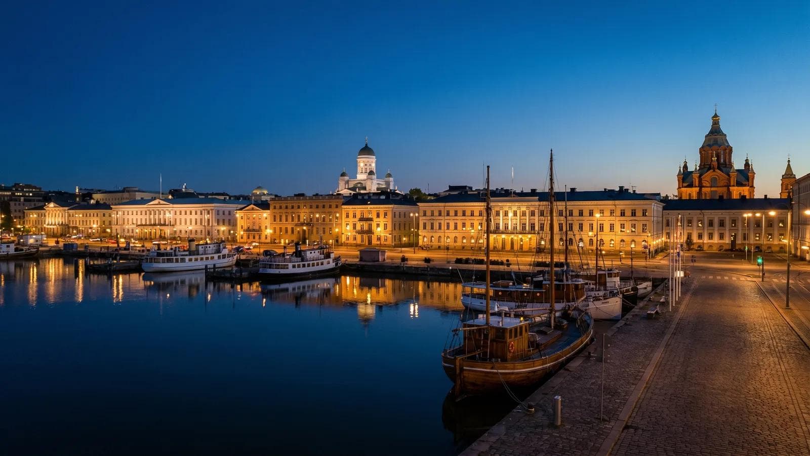 Helsinki South Harbour Blue Hour