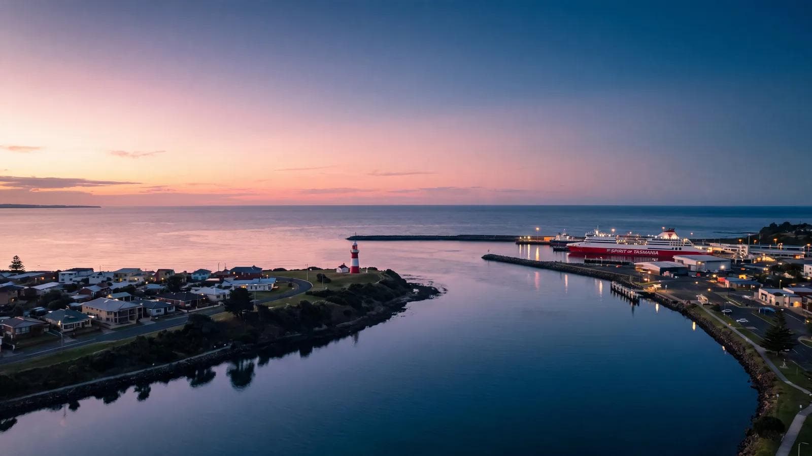 Devonport Mersey River Dusk