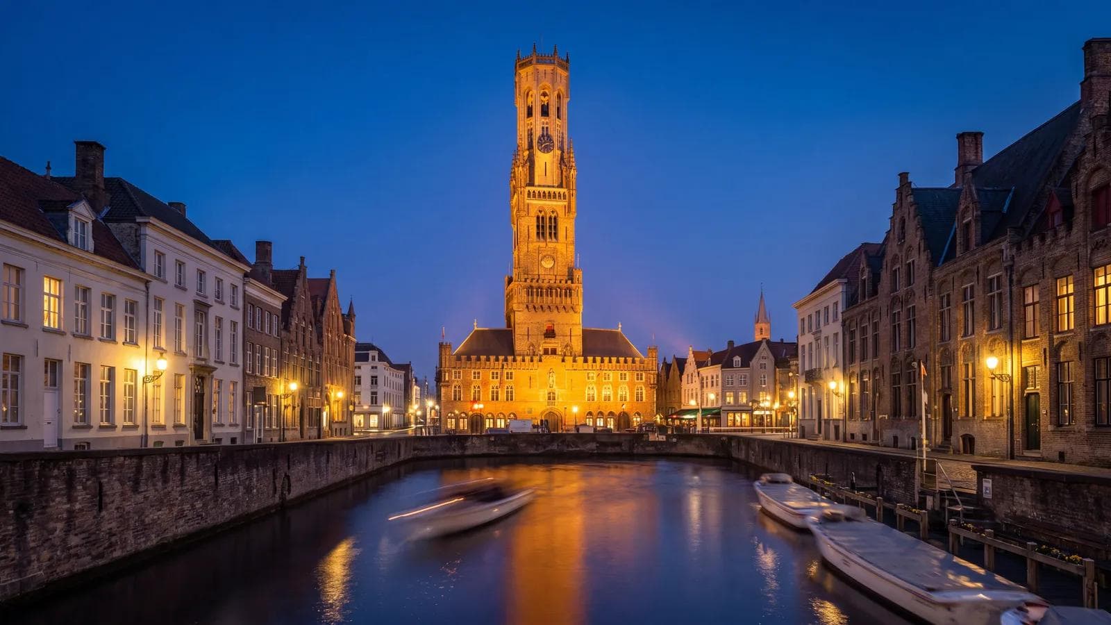 Bruges Rozenhoedkaai Blue Hour