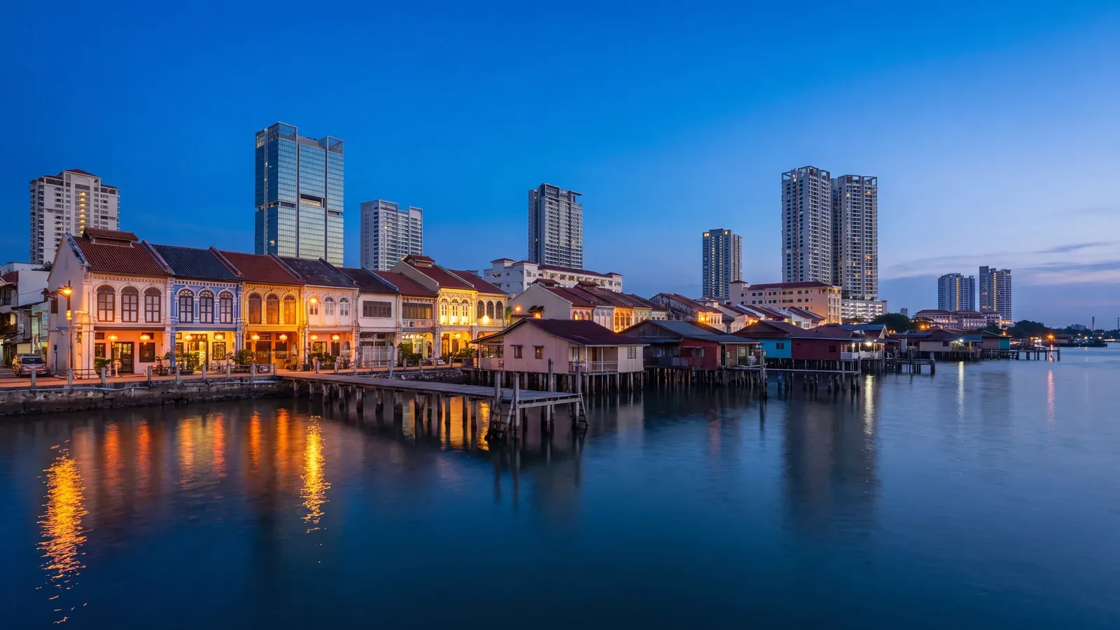 Penang George Town Waterfront Dusk