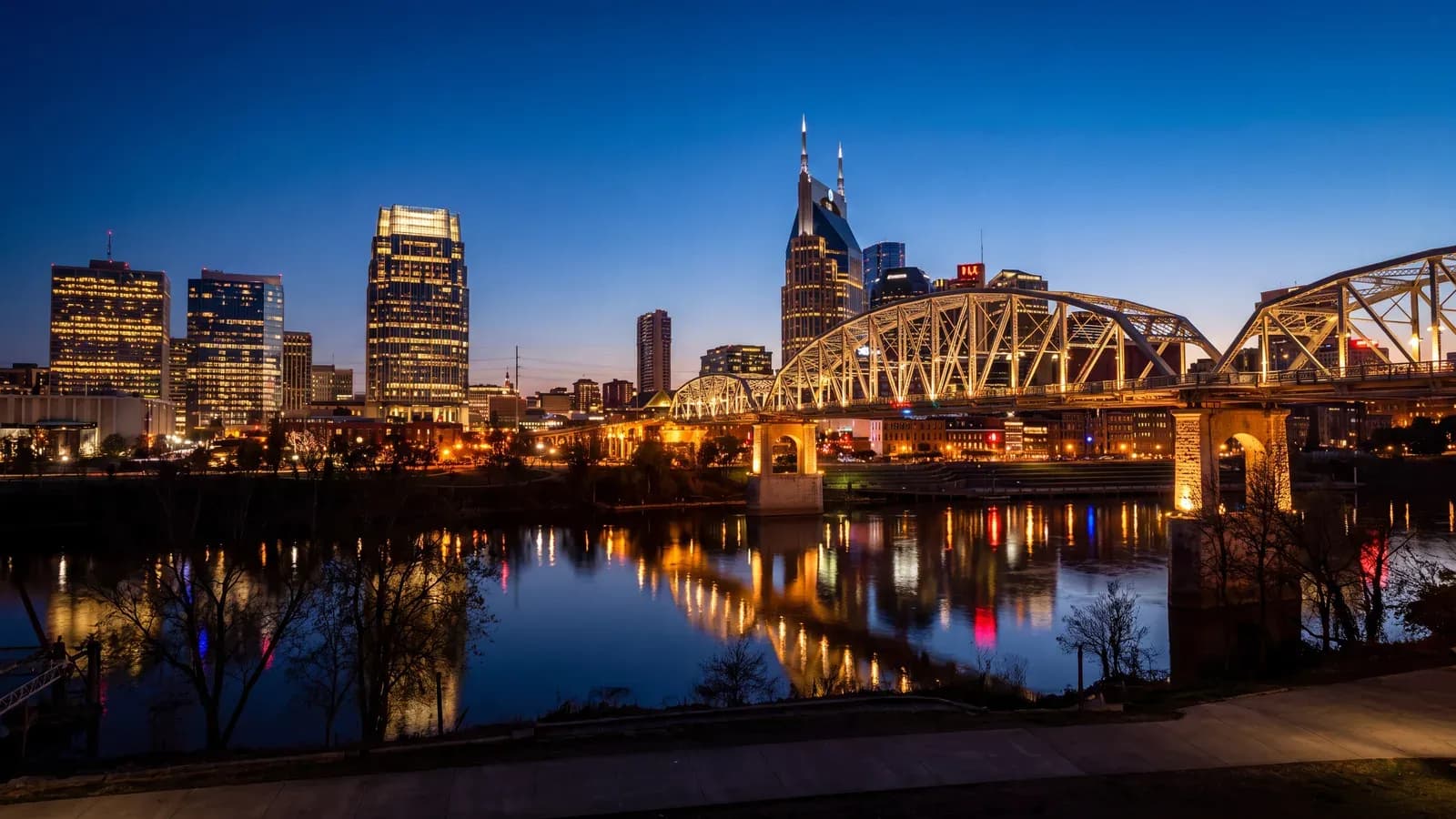 Nashville Cumberland River Dusk