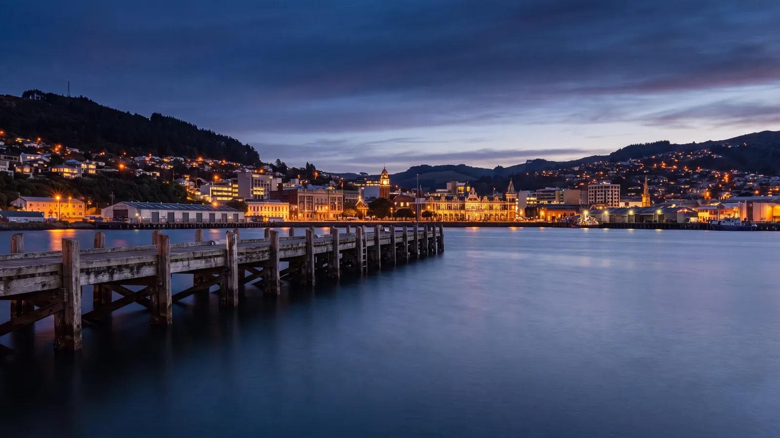 Dunedin Otago Harbour Dusk