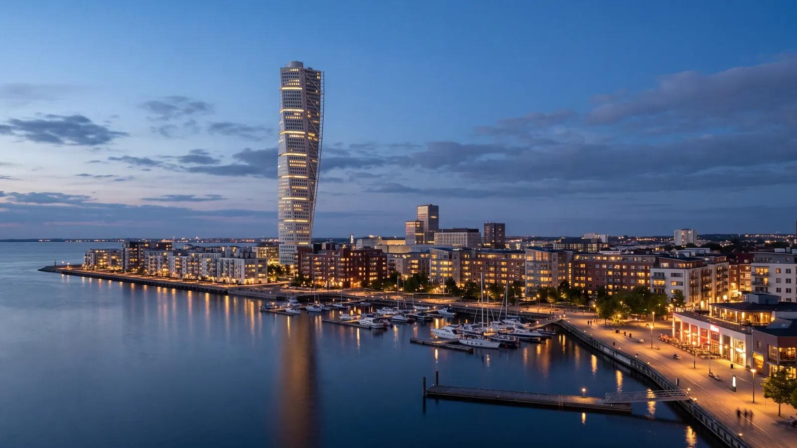 Malmo Turning Torso Dusk