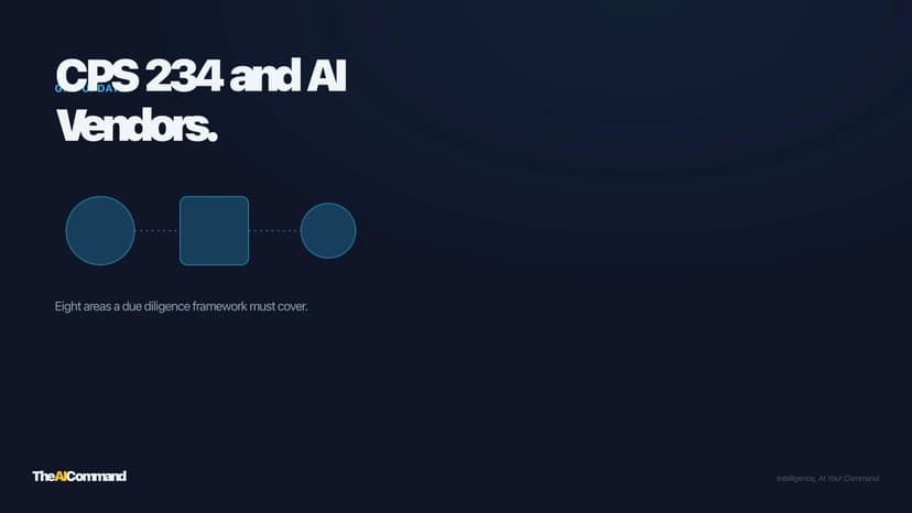 CPS 234 and AI Vendors: A Due Diligence Framework