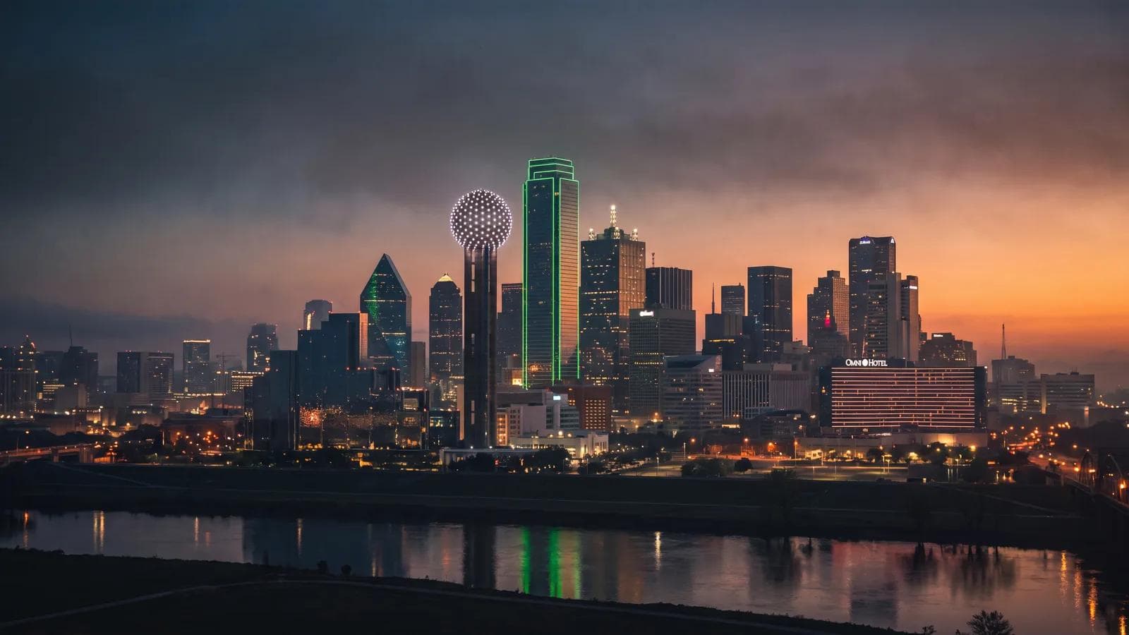 Dallas Skyline Dusk