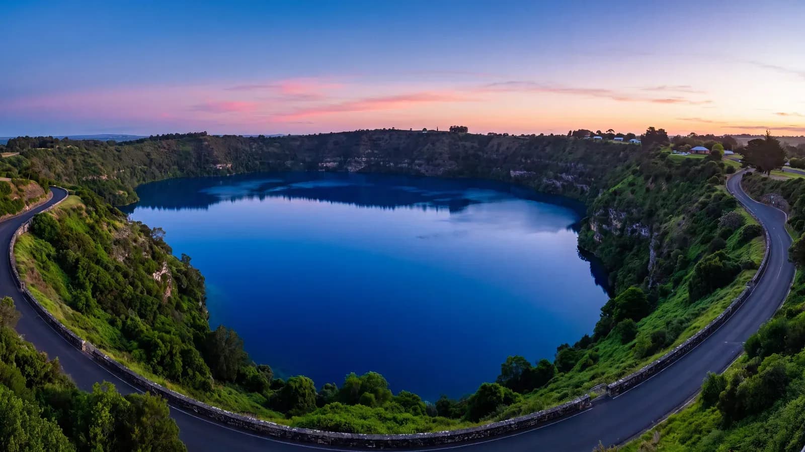 Mount Gambier Blue Lake Dusk